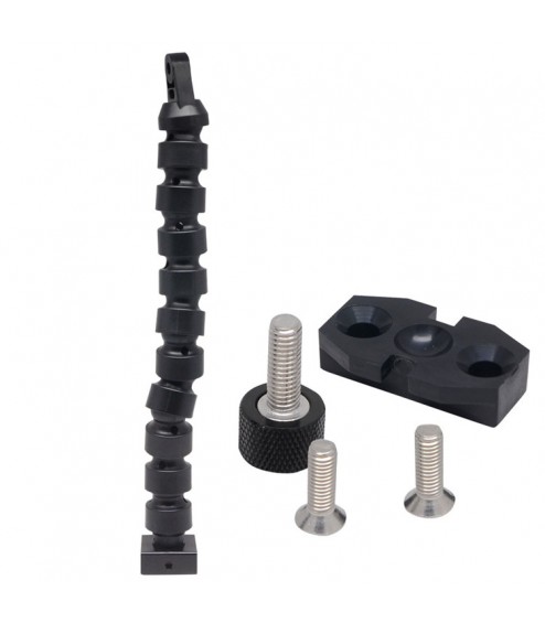 Braccetto Flessibile di 36 cm in Alluminio per Staffe e Supporti, Terminale con Attacco YS