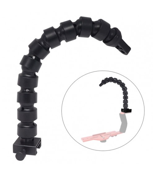 Braccetto Flessibile di 36 cm in Alluminio per Staffe e Supporti, Terminale con Attacco YS