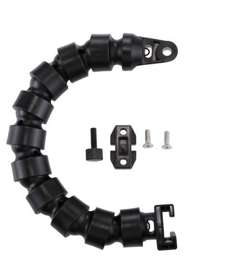 Braccetto Flessibile di 36 cm in Alluminio per Staffe e Supporti, Terminale con Attacco YS