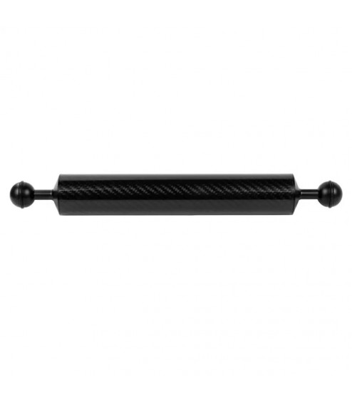 Braccetto di 32 cm e Diametro 4 cm in Carbonio Galleggiante per Staffe e Supporti, con 2 Sfere da 25 mm e 200 gr. Galleggiamento