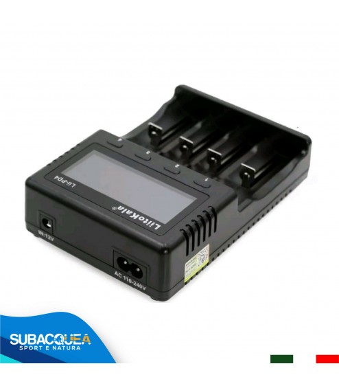 Caricabatteria LiitoKala 18650 3.7V 26650 Batteria Universale LCD AA AAA Ricaricabile