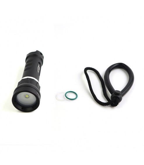 Torcia Subacquea per foto e video Hi-MAX, Modello X8, 120°, LED XM-L2 U2, 1000 Lm