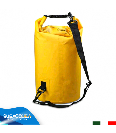 Sacca Zaino da 20 Litri, Borsone Impermeabile in PVC, Borsa Stagna per Barca, Piscina e Mare