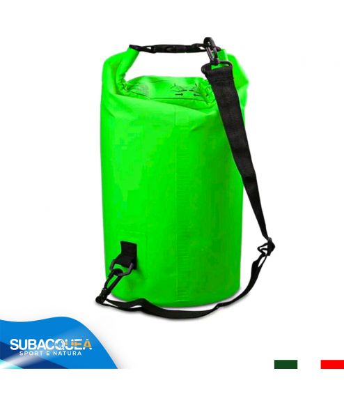Sacca Zaino da 20 Litri, Borsone Impermeabile in PVC, Borsa Stagna per Barca, Piscina e Mare