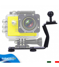 Staffa in Alluminio con Supporto Fisso per Fotocamere e Videocamere Subacquee GoPro e Compatte Mono Impugnatura