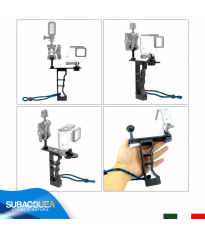 Staffa in Alluminio con Supporto Fisso per Fotocamere e Videocamere Subacquee GoPro Mono Impugnatura
