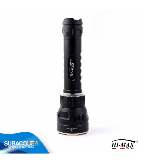 Torcia Subacquea Primaria Hi-MAX, Modello X7, 3 LED XM-L2 U2, 3000 Lm
