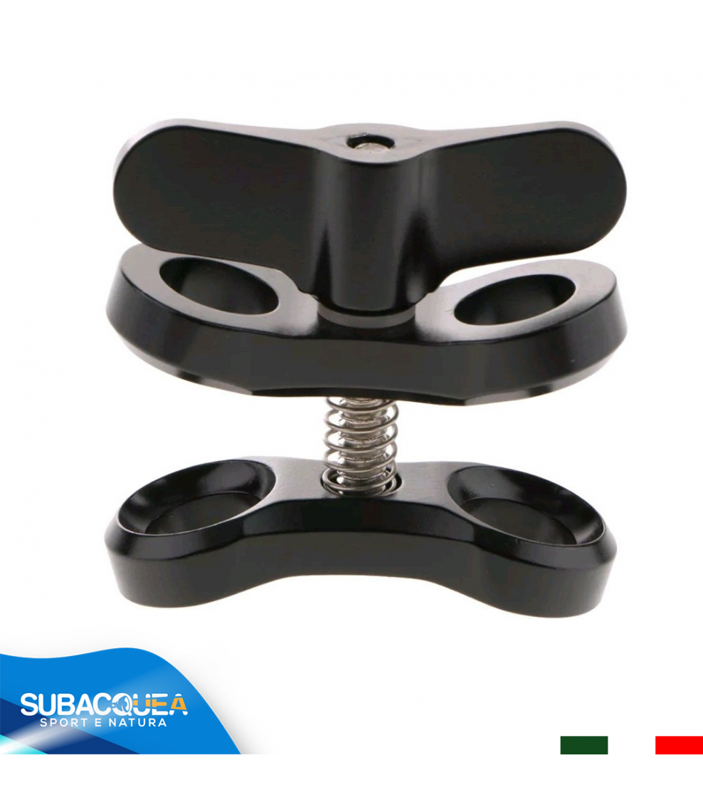 Seafrogs - Supporto a morsetto a sfera in alluminio, con clip a