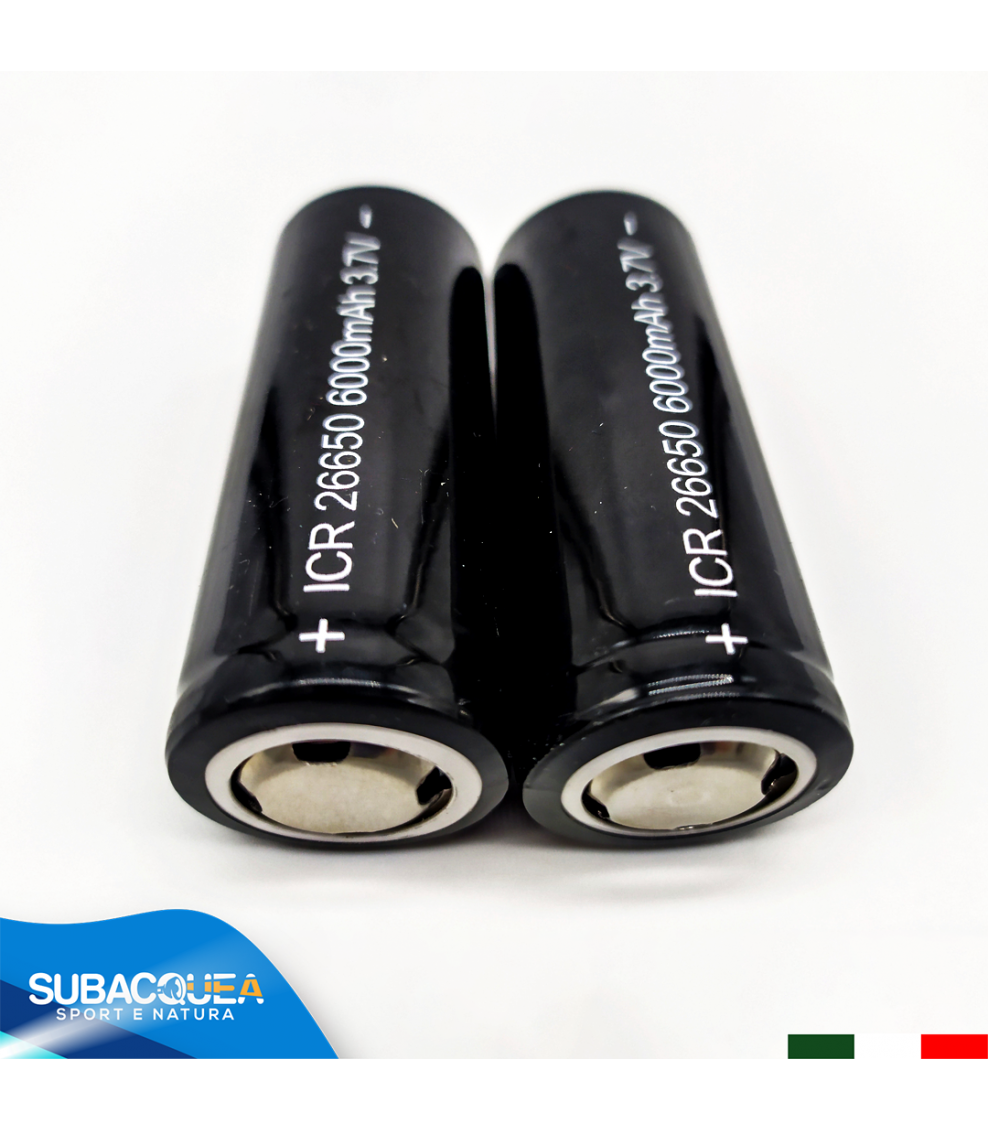 Batteria 26650 6800 mAh 3.7 V al Litio Ricaricabile