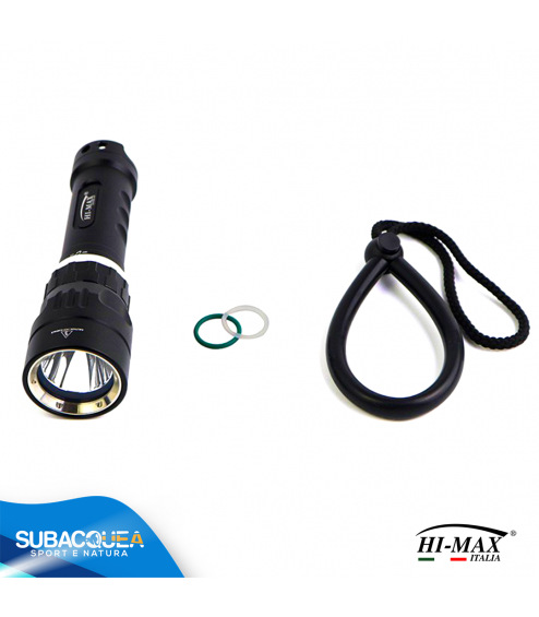 Torcia Subacquea di Backup Hi-MAX, Modello X5, LED XM-L2 U2,1000 Lm