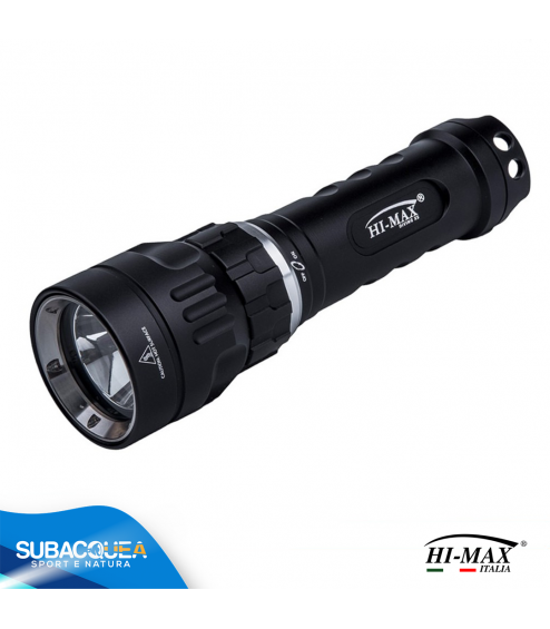 Torcia Subacquea di Backup Hi-MAX, Modello X5, LED XM-L2 U2,1000 Lm