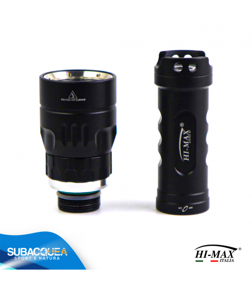 Torcia Subacquea di Backup Hi-MAX, Modello X5, LED XM-L2 U2,1000 Lm