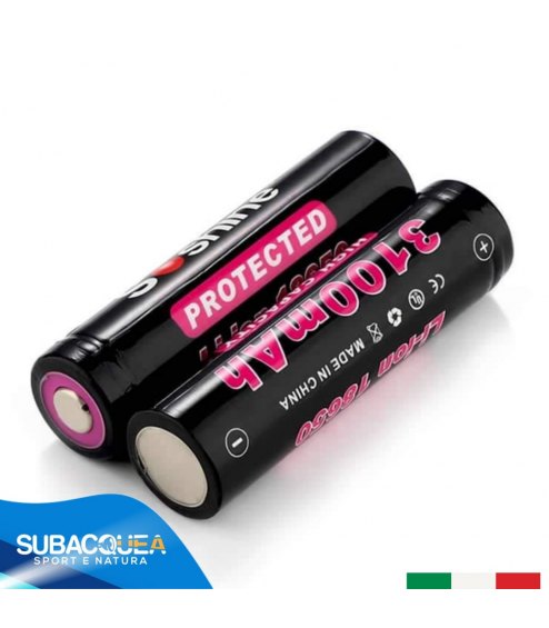 Batteria Soshine 18650 3100 mAh 3.7 V al Litio Ricaricabile