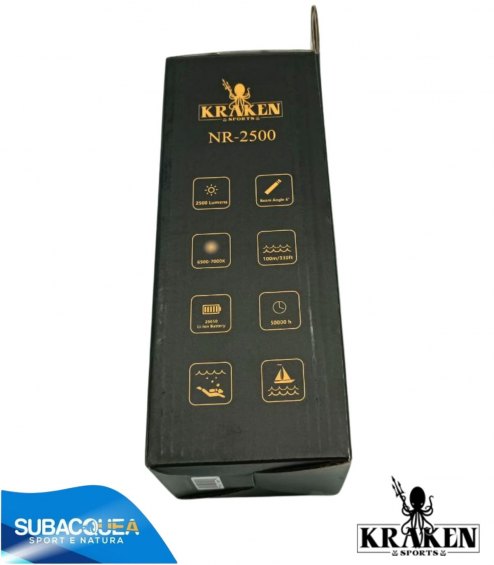 Torcia Subacquea Primaria Kraken, Modello NR-2500, 2500 Lm