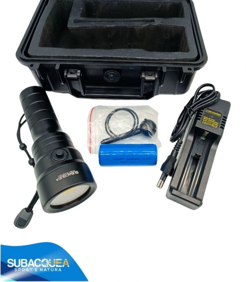 Torcia Subacquea S.S.N.,Modello D58,per Foto e Video,120°,led cob,2000 Lm