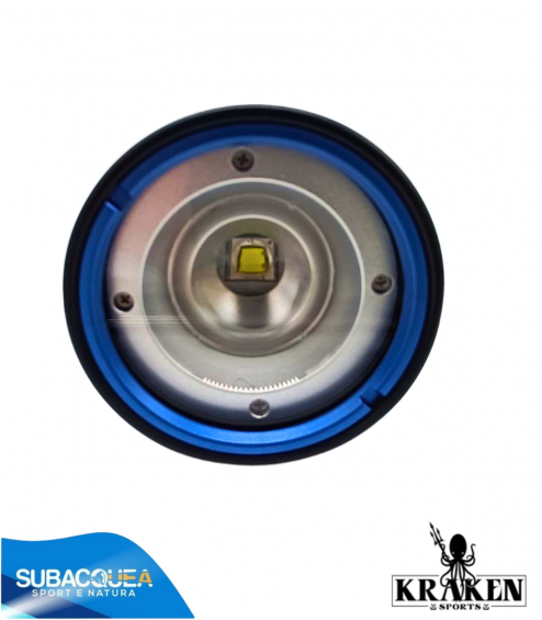 Torcia Subacquea Primaria Kraken,Modello NR-1800Z,1800 Lm con parabola regolabile.