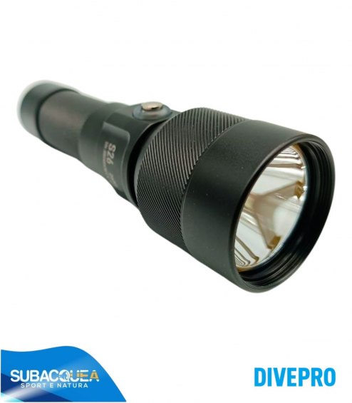 Torcia Subacquea Primaria DivePro, Modello S26, 2600 Lumen, 3 gradi