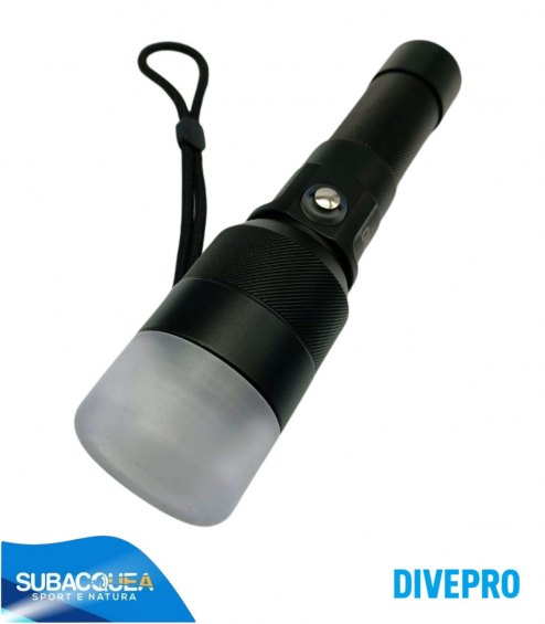 Torcia Subacquea Primaria DivePro, Modello S26, 2600 Lumen, 3 gradi