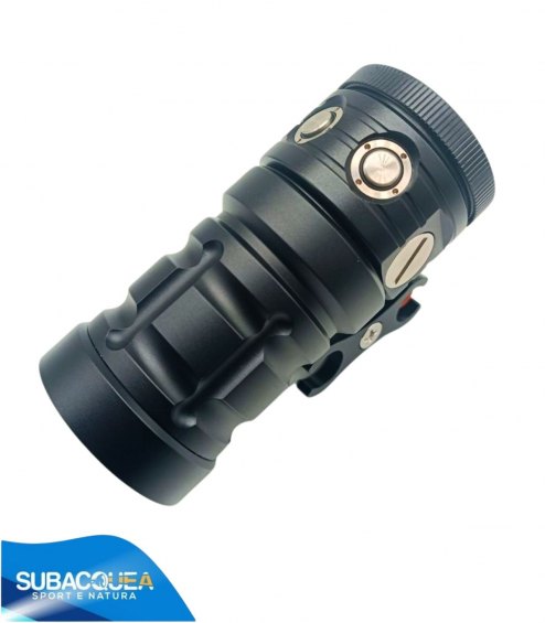 Torcia Subacquea, Modello D10, per Foto e Video, 140°, led Cob, 7000 Lm