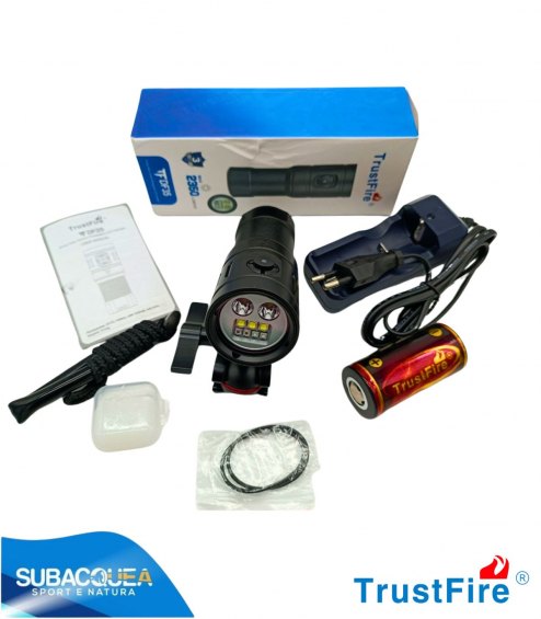 Torcia Subacquea TrustFife,Modello DF35,per Foto e Video,150°,led 5050,2350 Lm