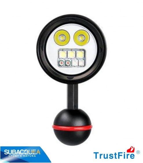 Torcia Subacquea TrustFife,Modello DF35,per Foto e Video,150°,led 5050,2350 Lm