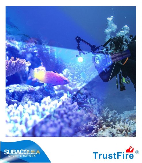 Torcia Subacquea TrustFife,Modello DF35,per Foto e Video,150°,led 5050,2350 Lm
