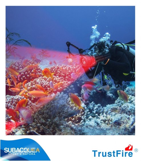 Torcia Subacquea TrustFife,Modello DF35,per Foto e Video,150°,led 5050,2350 Lm
