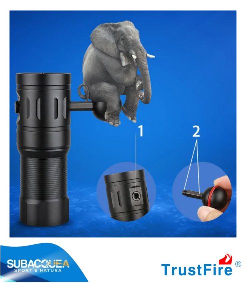 Torcia Subacquea TrustFife,Modello DF35,per Foto e Video,150°,led 5050,2350 Lm