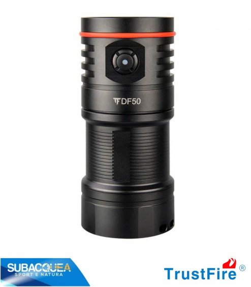 Torcia Subacquea TrustFife, Modello DF50, per Foto e Video, 150°, led 5050, 6500Lm