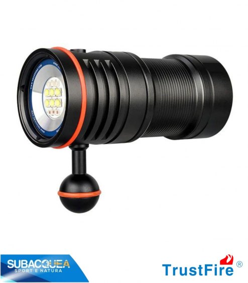 Torcia Subacquea TrustFife, Modello DF50, per Foto e Video, 150°, led 5050, 6500Lm