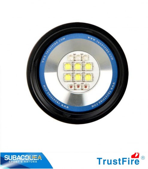 Torcia Subacquea TrustFife, Modello DF50, per Foto e Video, 150°, led 5050, 6500Lm