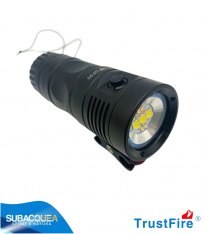 Torcia Subacquea TrustFife, Modello DF90, per Foto e Video, 150°, led 7070, 15000Lm