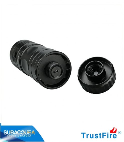 Torcia Subacquea TrustFife, Modello DF90, per Foto e Video, 150°, led 7070, 15000Lm