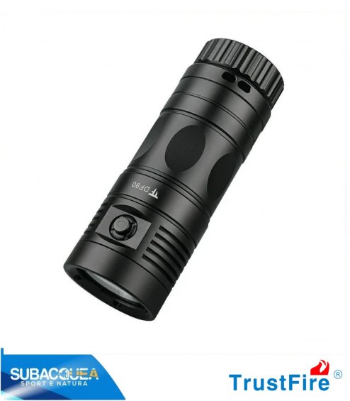 Torcia Subacquea TrustFife, Modello DF90, per Foto e Video, 150°, led 7070, 15000Lm