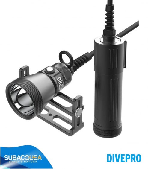 Torcia Subacquea Speleo, Marca DivePro, Modello CL4200B Backmount,1 Led Cree XHP70B,4200 Lumen