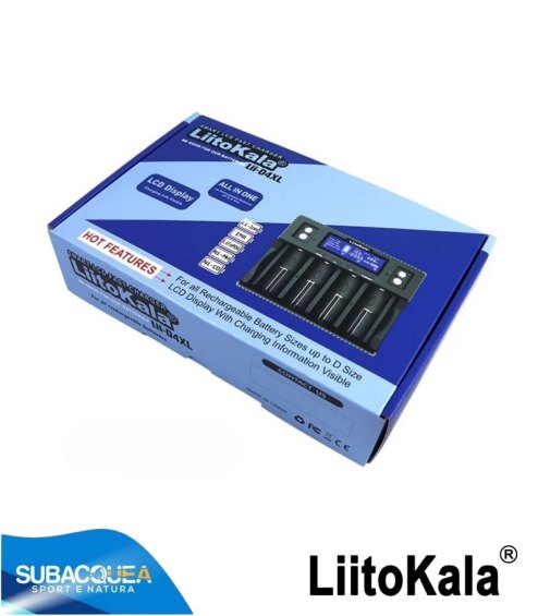 Caricabatteria LiitoKala 18650-26650-32700 3.7V a litio Batteria Universale LCD AA AAA Ricaricabile