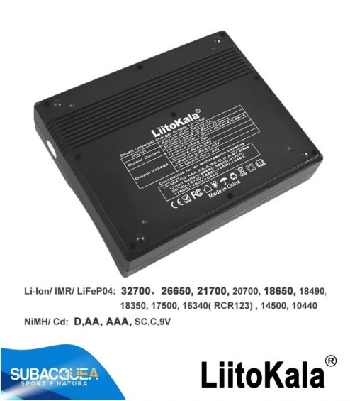 Caricabatteria LiitoKala 18650-26650-32700 3.7V a litio Batteria Universale LCD AA AAA Ricaricabile