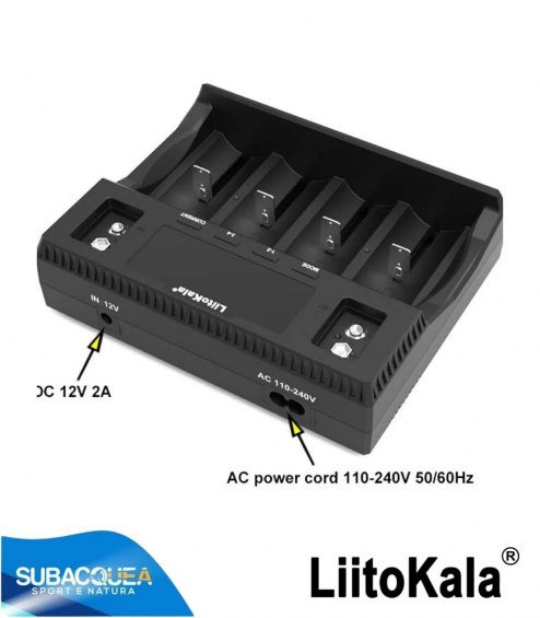 Caricabatteria LiitoKala 18650-26650-32700 3.7V a litio Batteria Universale LCD AA AAA Ricaricabile