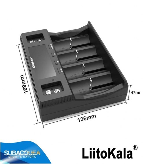 Caricabatteria LiitoKala 18650-26650-32700 3.7V a litio Batteria Universale LCD AA AAA Ricaricabile