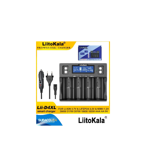 Caricabatteria LiitoKala 18650-26650-32700 3.7V a litio Batteria Universale LCD AA AAA Ricaricabile