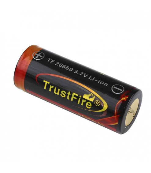 Batteria Trustfire 26650 5000 mAh 3.7 V al Litio Ricaricabile con PCB di Protezione