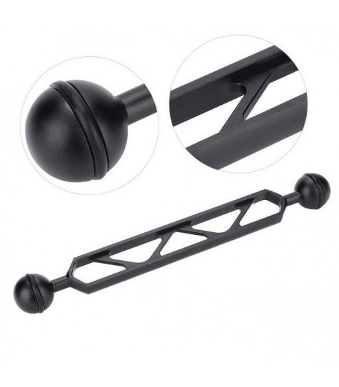 Braccetto di 22,5 cm in Alluminio per Staffe e Supporti, con 2 Sfere da 25 mm