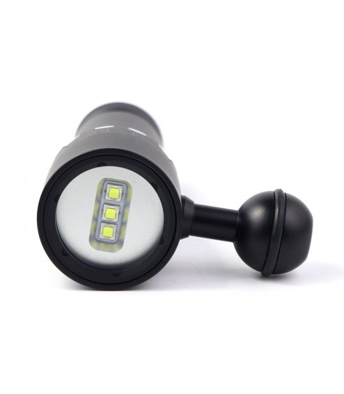 Torcia Subacquea per foto e video Hi-MAX, Modello V16, 120°, 3 LED XM-L2 U2, 2000 Lm